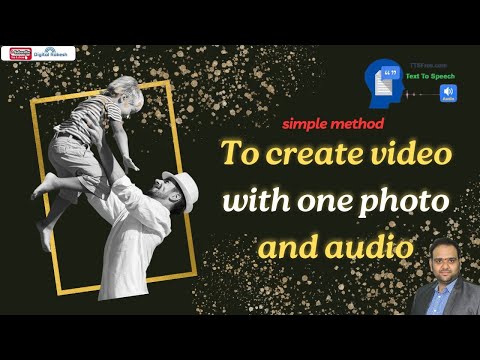 How to create video with one photo and audio Without App Photo  Music Add 