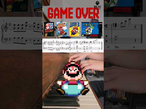 I play GAME OVER music from classic Super Mario games on piano #piano #cover #mario #music #nintendo