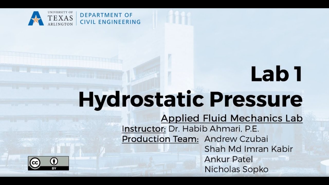 Fluid Mechanics Lab # 1 - Hydrostatic Pressure