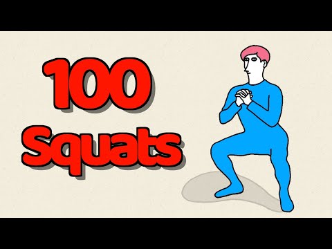 100 Squats with Counter