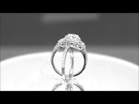 EGL USA H-VS2 18K WHITE GOLD ROUND CUT DIAMOND ENGAGEMENT RING AND BAND 2.10CT - ASW - 833N