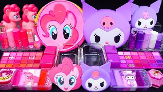 Pink Pony vs Kuromi Slime Mixing Random Cute, shiny things into slime #ASMR #Satisfying #slimevideos