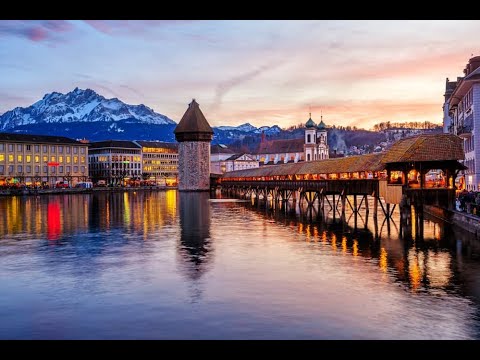 Lucerne located in the German speaking section of Switzerland