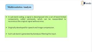 Multiresolution Analysis - Adaptive Filters - Advanced Digital Signal Processing