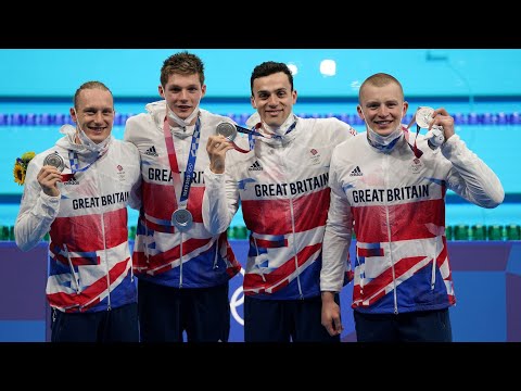 Tokyo Olympics. Great Britain win record eighth swimming medal with men's 4x100m relay silver