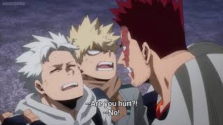 Endeavour hugs Bakugo and Natsuo | My hero academia season 5 episode 18