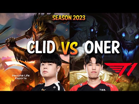 HLE Clid vs T1 Oner - Clid JARVAN vs Oner KINDRED Jungle - KR Ranked