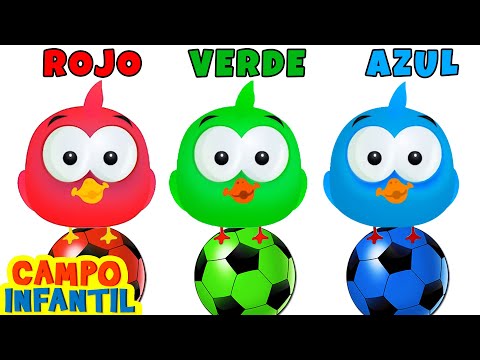 Campo Infantil - Learn Colors | Aprende Los Colores Con Simpáticos Pollitos Y Un Balón