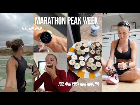 PEAK WEEK OF MARATHON TRAINING | running 36km, my full long run routine, biggest tip and advice