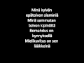 Raaka aine - Miehen työ (lyrics) 