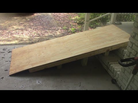 Part of a video titled DIY RAMP, A quick, easy and strong ramp for home or shed - YouTube