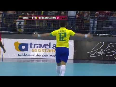 Golaço ESPETACULAR de Bike do Falcão - Brasil 18 x 0 Ilhas Salomão