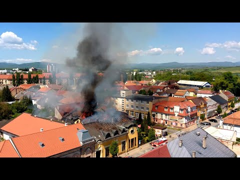 Požiar v meste Lučenec – 1. máj 2025 (štvrtok, 12:00 - 15:30)