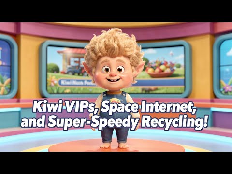 Kiwi VIPs, Space Internet, and Super-Speedy Recycling!