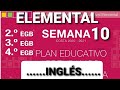 Semana 10 Ingles Elemental (segundo, tercero, cuarto) EGB Semana 10 Ingles Elemental (segundo, tercero, cuarto) EGB