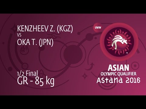 1/2 GR - 85 kg: Z. KENZHEEV (KGZ) df. T. OKA (JPN) by TF, 8-0