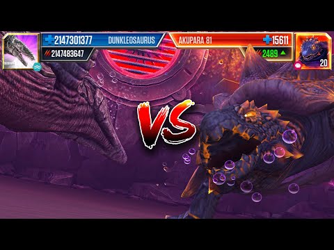DUNKLEOSAURUS LEVEL 999 vs AKUPARA 81 | Jurassic World: The Game