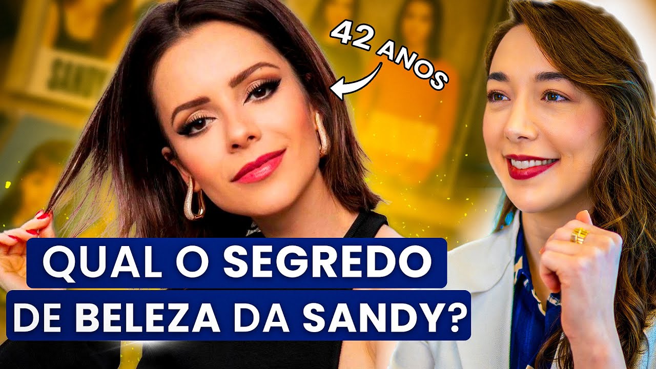 How does Sandy keep her skin young and beautiful at 42 years old?