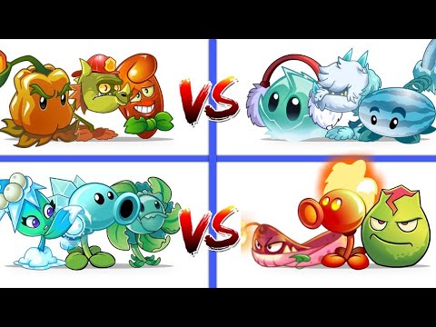 Plants Vs. Zombies 2 New 🔥Fire vs ❄️Ice Team Plants