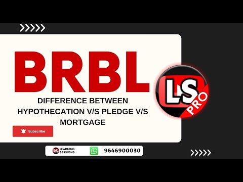 Difference B/w Hypothecation & Pledge and Mortgage - CAIIB Banking Regulations And Business Law Video