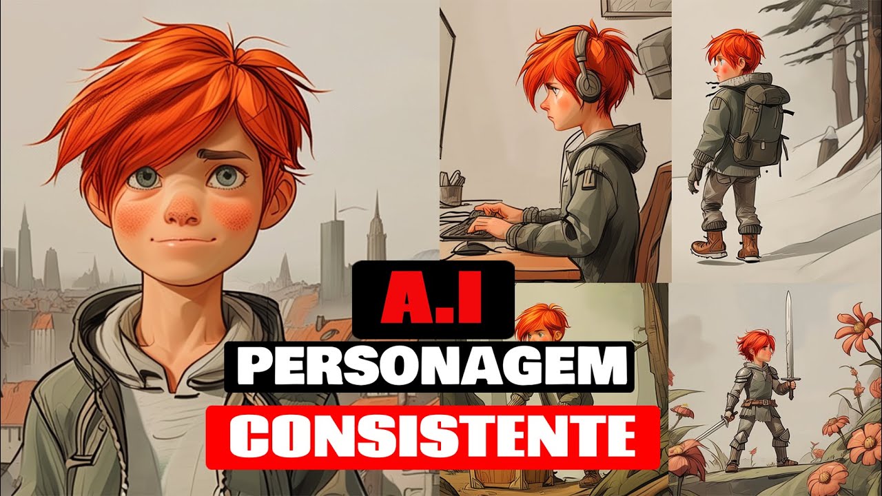 NOVA INTELIGÊNCIA ARTIFICIAL para PERSONAGENS CONSISTENTES Várias poses e locais diferentes na I.A