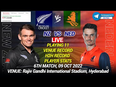 🔴LIVE NZ vs NED Live Prediction| NZ vs NED | Netherlands vs New Zealand 6th WorldCup