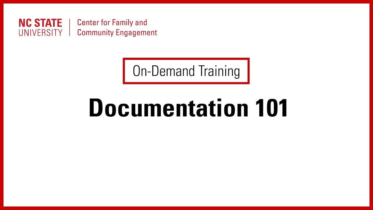 Documentation 101 Course Trailer