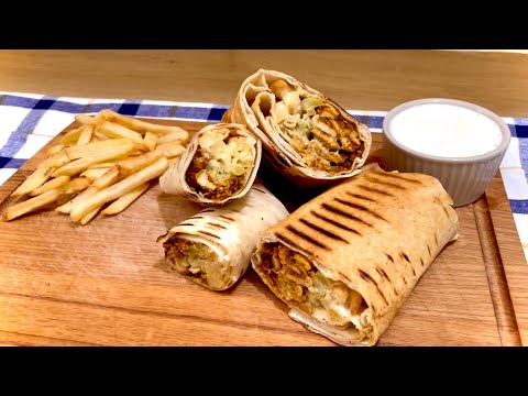 How to Make Chicken Shawarma at Home | Arabic Style Chicken Shawarma Recipe with Tahini Sauce