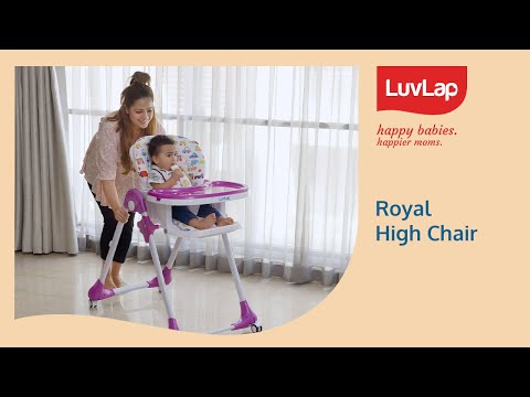LuvLap Royal Baby High Chair, 3-Position Recline, 7-Level Height
