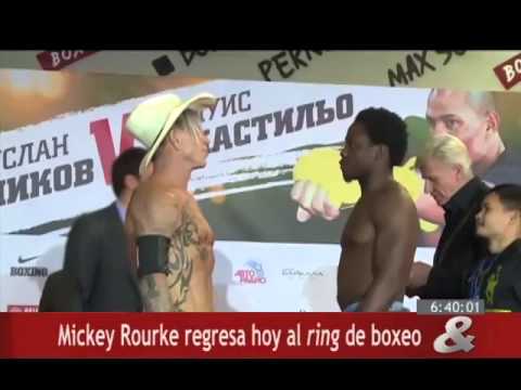 Mickey Rourke regresa hoy al ring de boxeo
