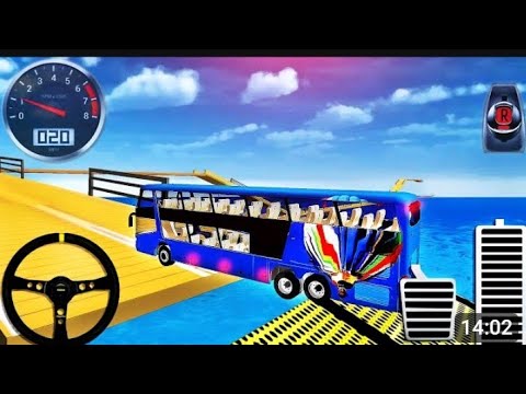 impossible bus stunt driving  2023 mega ramp racing driving
