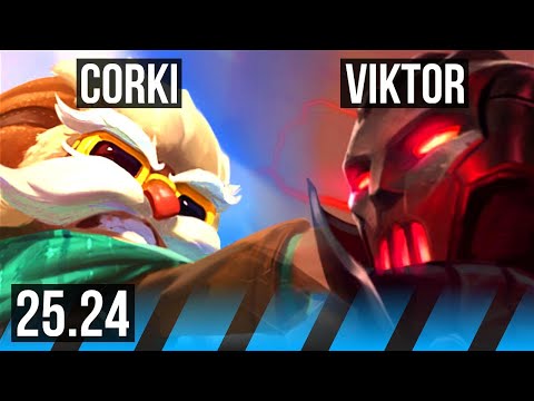 CORKI vs VIKTOR (MID) | Good KDA: 7/1/2 | KR Challenger | 25.24