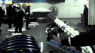 USS George Washington (CVN 73) dropping anchor to the red shot