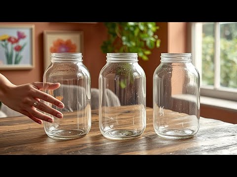 3 Beautiful Ideas with GLASS JAR 💕 Do it yourself! #decoupage #crafts