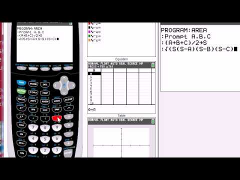 TI-84 area of triangle program