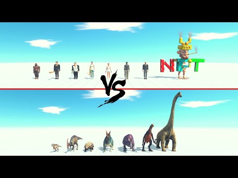 Modern Humans Faction Vs Herbivore Dinosaurs Faction ARBS | Animal Revolt Battle Simulator