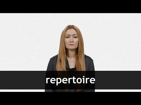 How to pronounce REPERTOIRE in American English