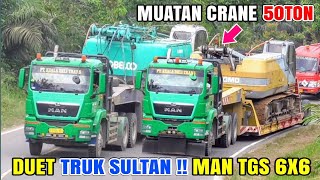 Download lagu 3TRUK MAN !! TGS 40.440 6X6 KDT Muat CRANE Libas Tanjakan, Isuzu GIGA AdilJaya mp3