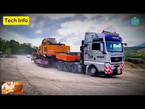 Loading and Transporting the Liebherr 974 Excavator | Heavy Machinery | Advance Technology