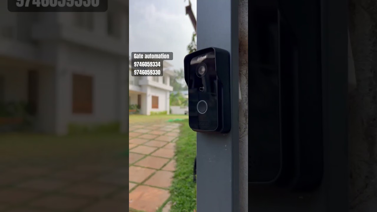 sliding gate and dahua vdp installation completed #cctvinstallation #smartphone #cctvsecuritysystems