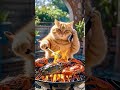 Cat Cooks With A Duck