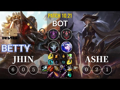 RNG Betty Jhin vs Ashe Bot - KR Patch 10.21