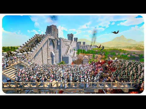 3,000,000 Persian Army Siege on Knights' Fortress - Ultimate Epic Battle Simulator UEBS 2 (4K)