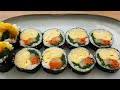 Simple Egg Kimbap (Seaweed Rice Rolls)