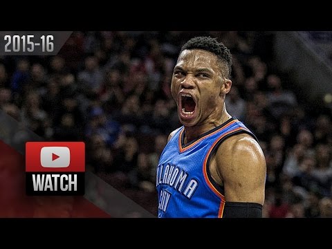 Russell Westbrook Triple-Double Highlights at 76ers (2016.03.18) - 20 Pts, 15 Reb, 10 Ast, EPIC!