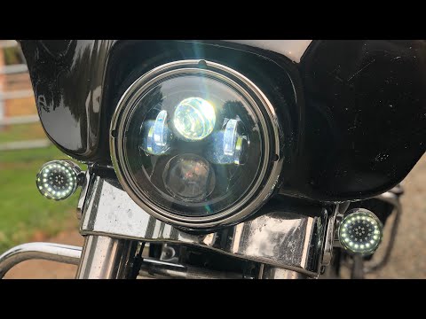 Harley SunPie LED 7" Headlight Installation and Review Electra glide