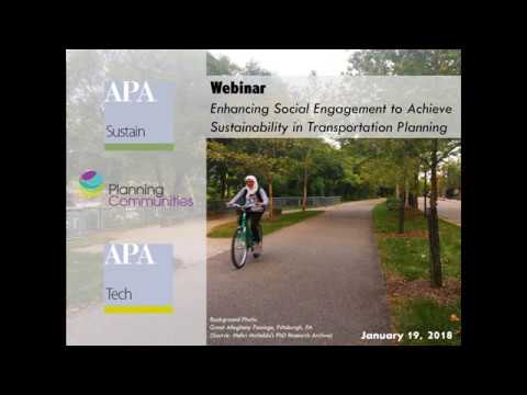 Enhancing Social Engagement to Achieve Sustainability in Transportation Planning