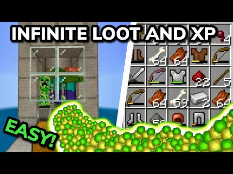 SIMPLE 1.21 MOB XP FARM TUTORIAL for Minecraft Bedrock and Java (No Spawner)