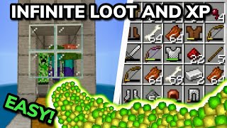 SIMPLE 1.21 MOB XP FARM TUTORIAL for Minecraft Bedrock and Java (No Spawner)