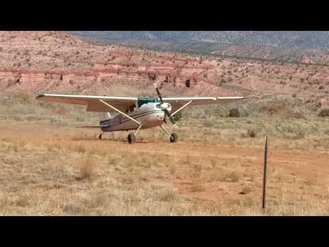 Cessna 180 landing Hubbard (9CO3) in Colorado